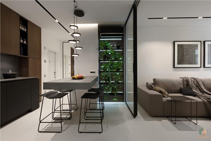 Thiết kế nội thất căn hộ Studio không gian ăn, nội thất căn hộ Studio