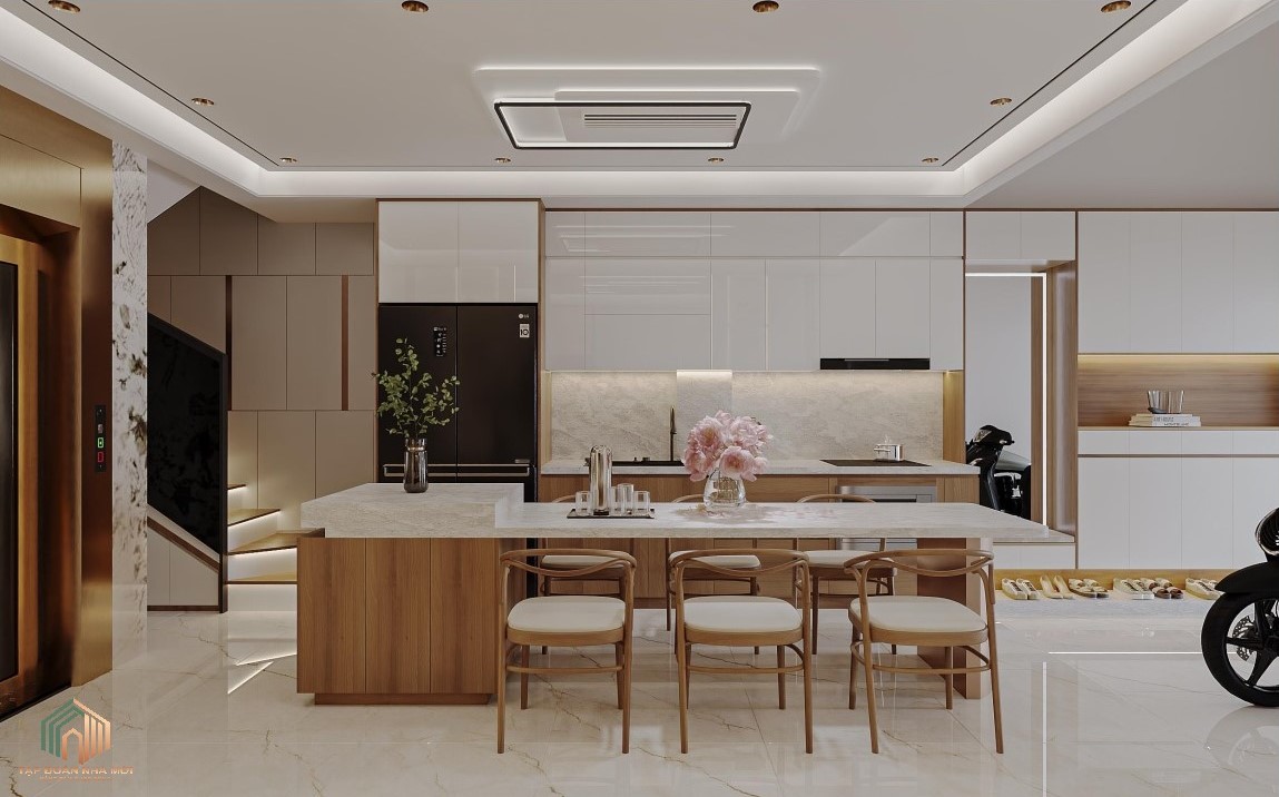 Thiết kế nội thất nhà ống hiện đại